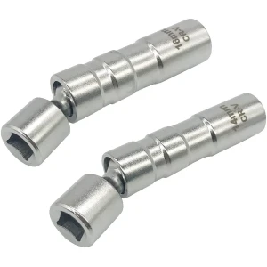 TSX TOOL Set of 2 Flexible Magnetic Spark Plug Sockets 14 mm and 16 mm TSX TOOL