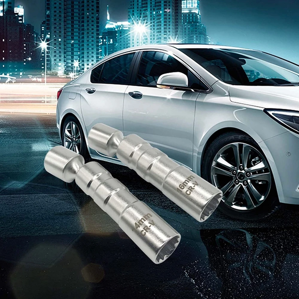 Set of 2 Flexible Magnetic Spark Plug Sockets 14 mm and 16 mm TSX TOOL