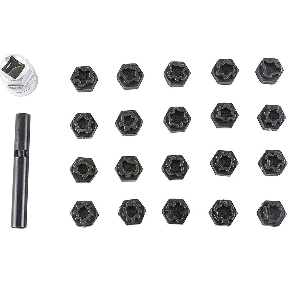 22-Piece Wheel Lock Key Set Compatible with VAG Vehicles