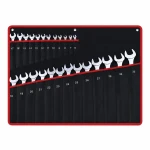 26-Piece Combination Spanner Set Open/Ring End 6-32mm Cr-V Steel with Case