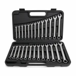 26-Piece Combination Spanner Set Open/Ring End 6-32mm Cr-V Steel with Case