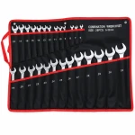 26-Piece Combination Spanner Set Open/Ring End 6-32mm Cr-V Steel with Case