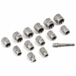 14-Piece Broken Screw & Nut Extractor Set HSS Steel Damaged Bolt Remover