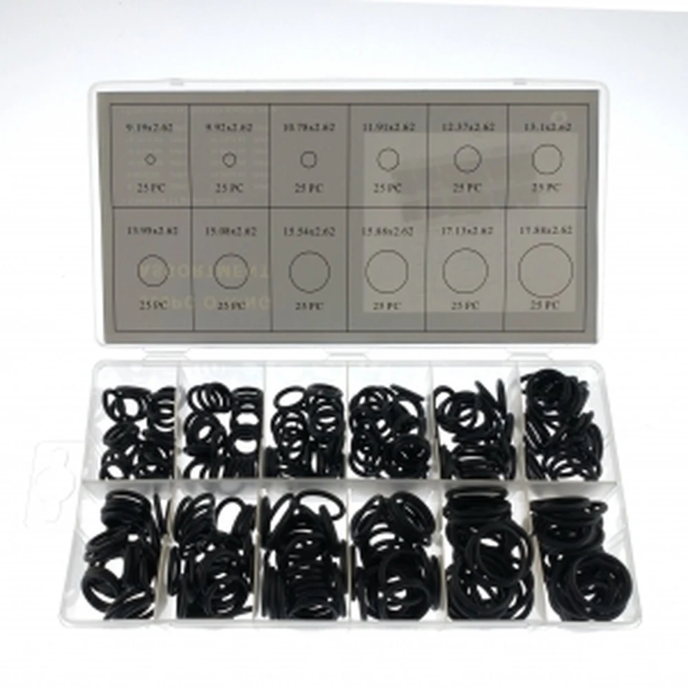 300-Piece Rubber O-Ring Set with 12 Different Sizes TSX TOOL
