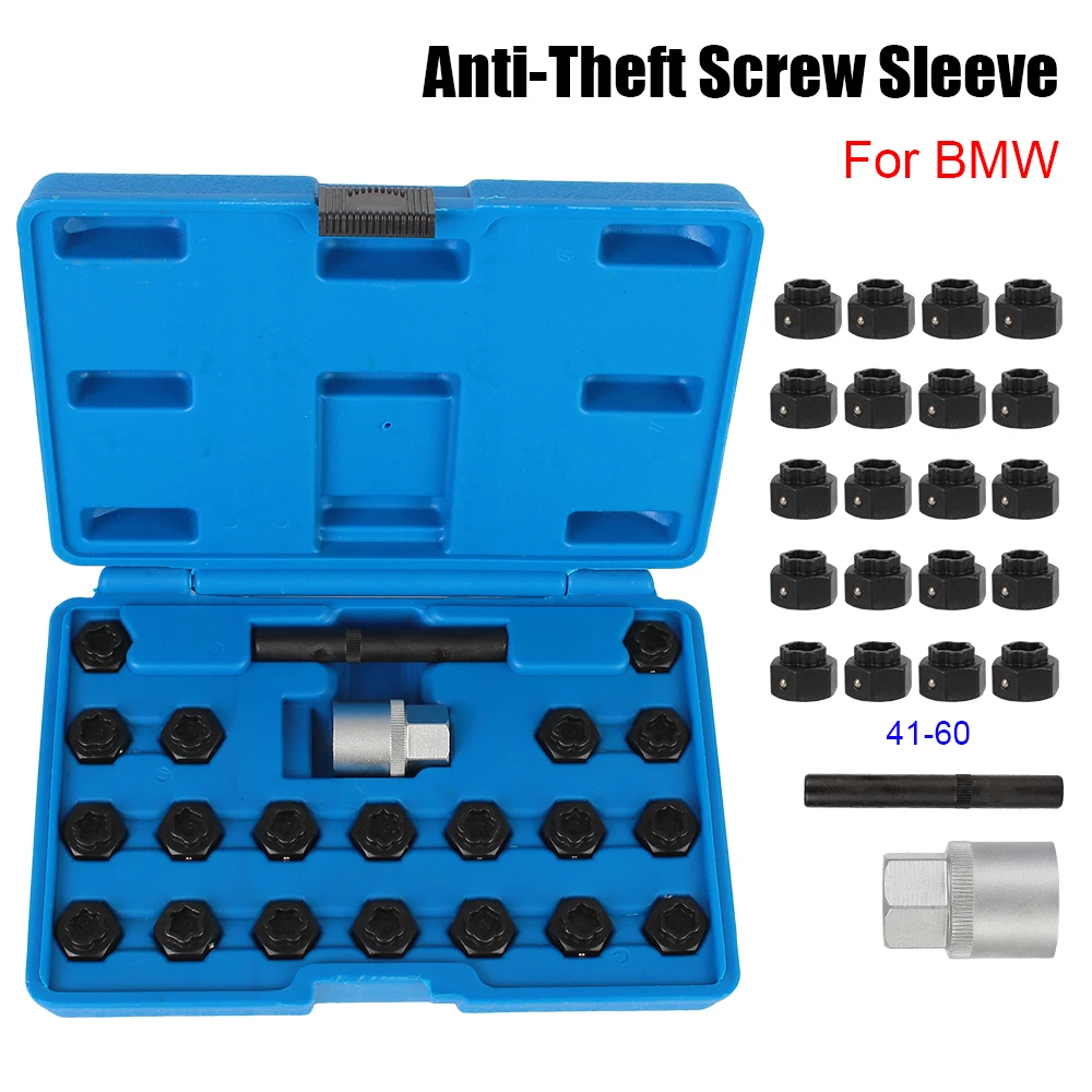 BMW locking wheel nut socket set 22-piece - bolt removal tool