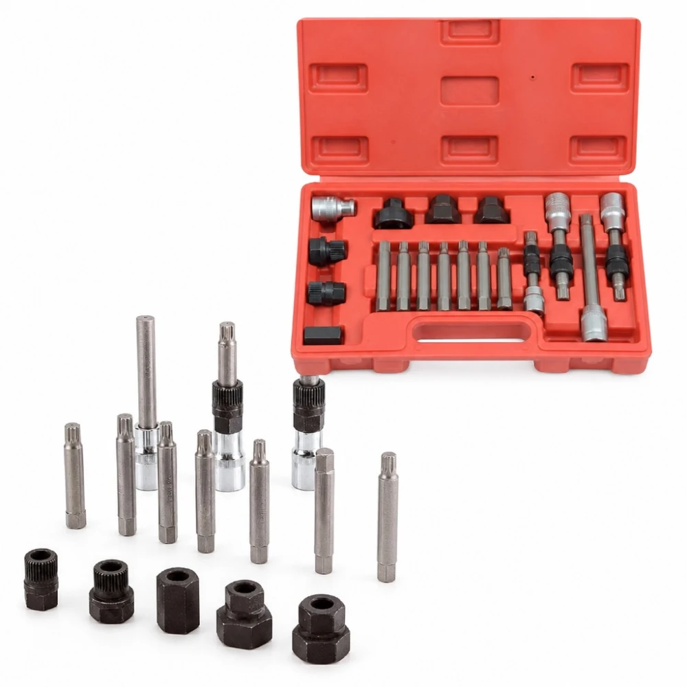 18-Piece Alternator Freewheel Pulley Removal Kit (OAP / OAD)