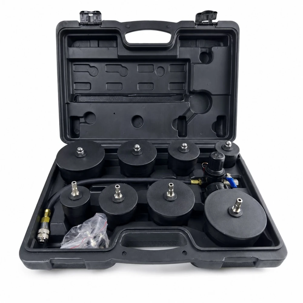 9-Piece Turbocharger Leak Tester Kit with Pressure Gauge for Turbo Testing
