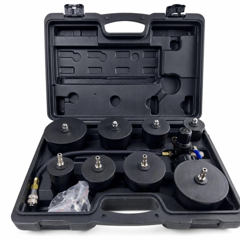 9-Piece Turbocharger Leak Tester Kit with Pressure Gauge for Turbo Testing