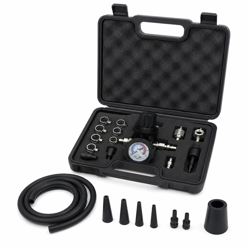 9-Piece Turbocharger Leak Tester Kit with Pressure Gauge for Turbo Testing