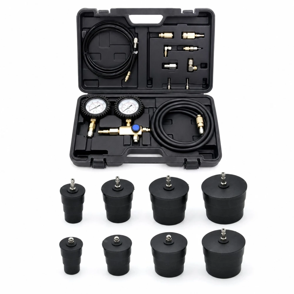 9-Piece Turbocharger Leak Tester Kit with Pressure Gauge for Turbo Testing