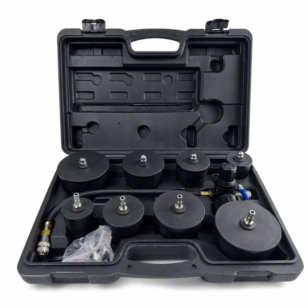 9-Piece Turbocharger Leak Tester Kit with Pressure Gauge for Turbo Testing