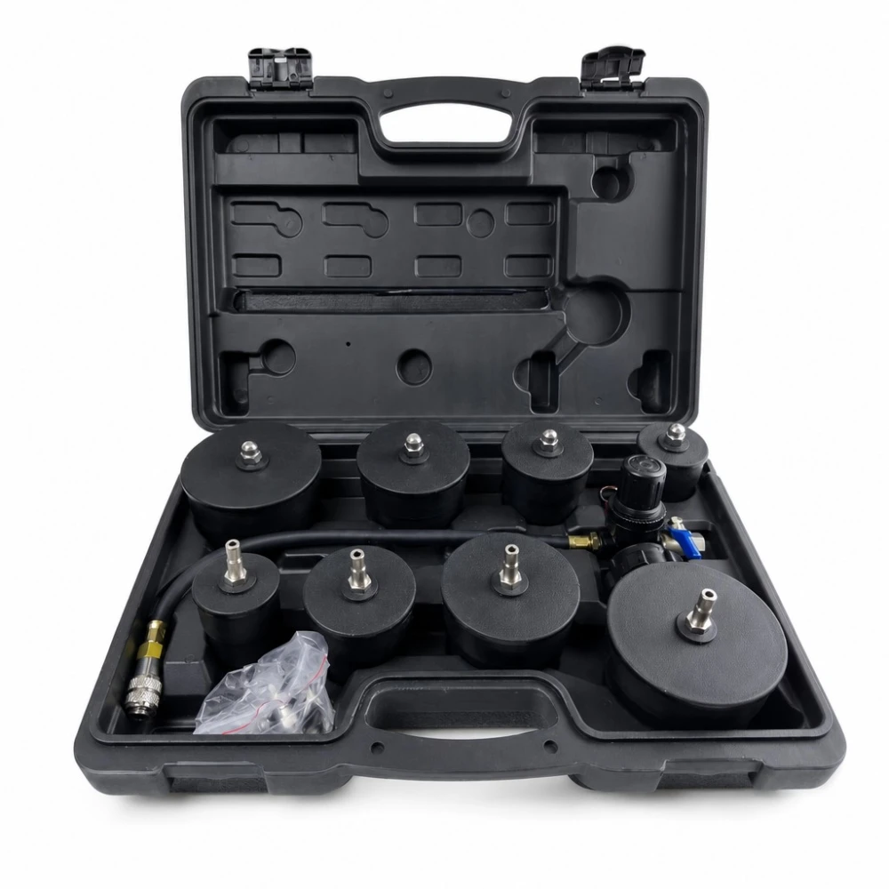 9-Piece Turbocharger Leak Tester Kit with Pressure Gauge for Turbo Testing