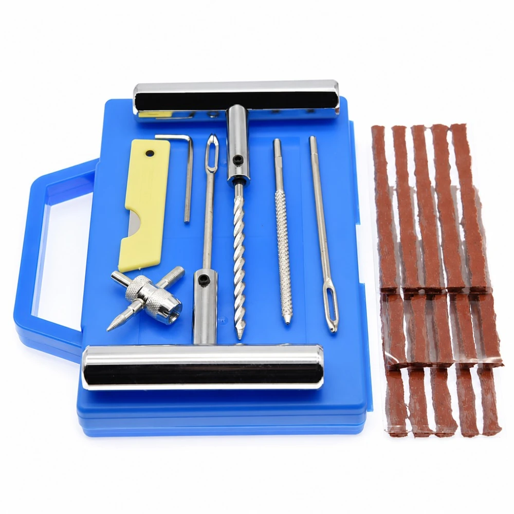 23-Piece Tyre Puncture Repair Kit Car Motorcycle Plugs Reamer