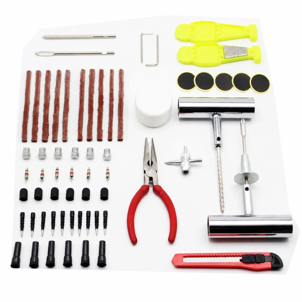 87-Piece Professional Tyre Puncture Repair Kit Car SUV Van