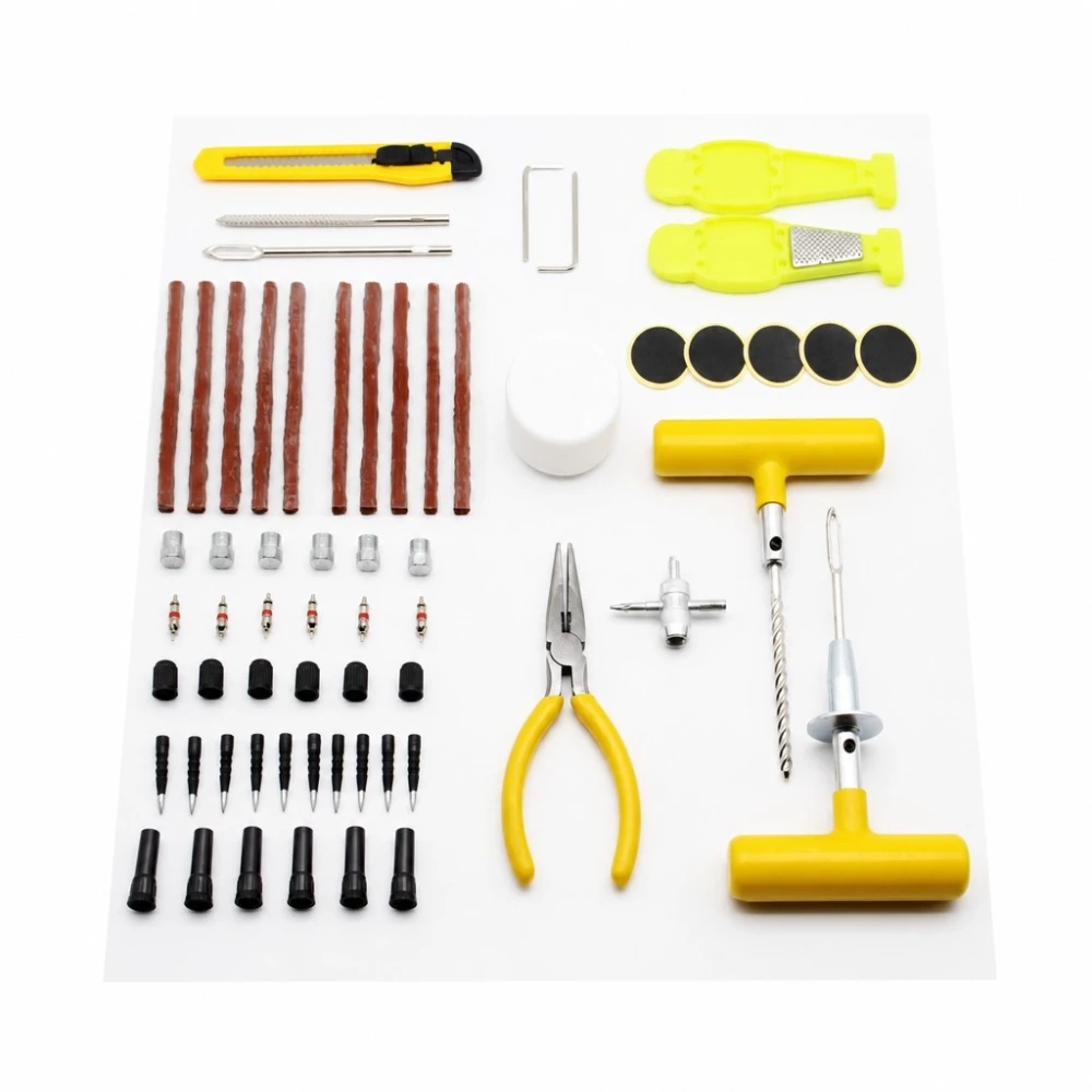 87-Piece Professional Tyre Puncture Repair Kit Car SUV Van