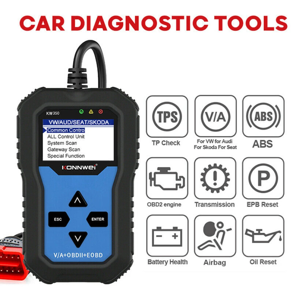 Konnwei KW350 full system diagnostic scanner for VW Audi Seat Skoda