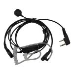 Baofeng Throat Mic for Walkie Talkie, Dual Pin, Velcro and PTT