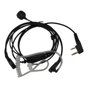 Baofeng Throat Mic for Walkie Talkie, Dual Pin, Velcro and PTT