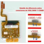 Motorola V3688 LCD with flex cable for repair and replacement