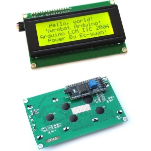 Green 20x4 Character LCD with Serial IIC/I2C for Arduino