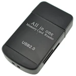 USB 2.0 All-in-One Memory Card Reader for Micro SD, MMC, SDHC, TF and M2