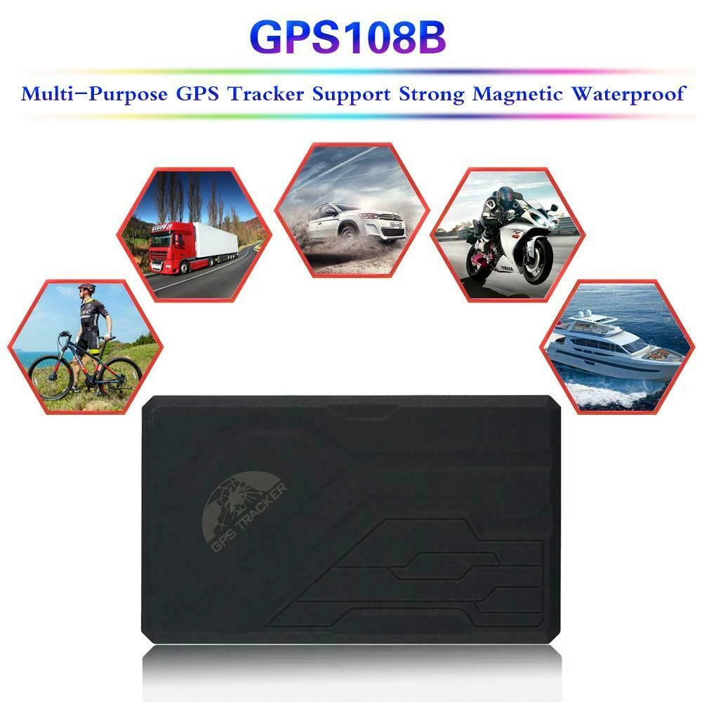 TK108B long battery GPS tracker for car with SOS alarm and magnetic base