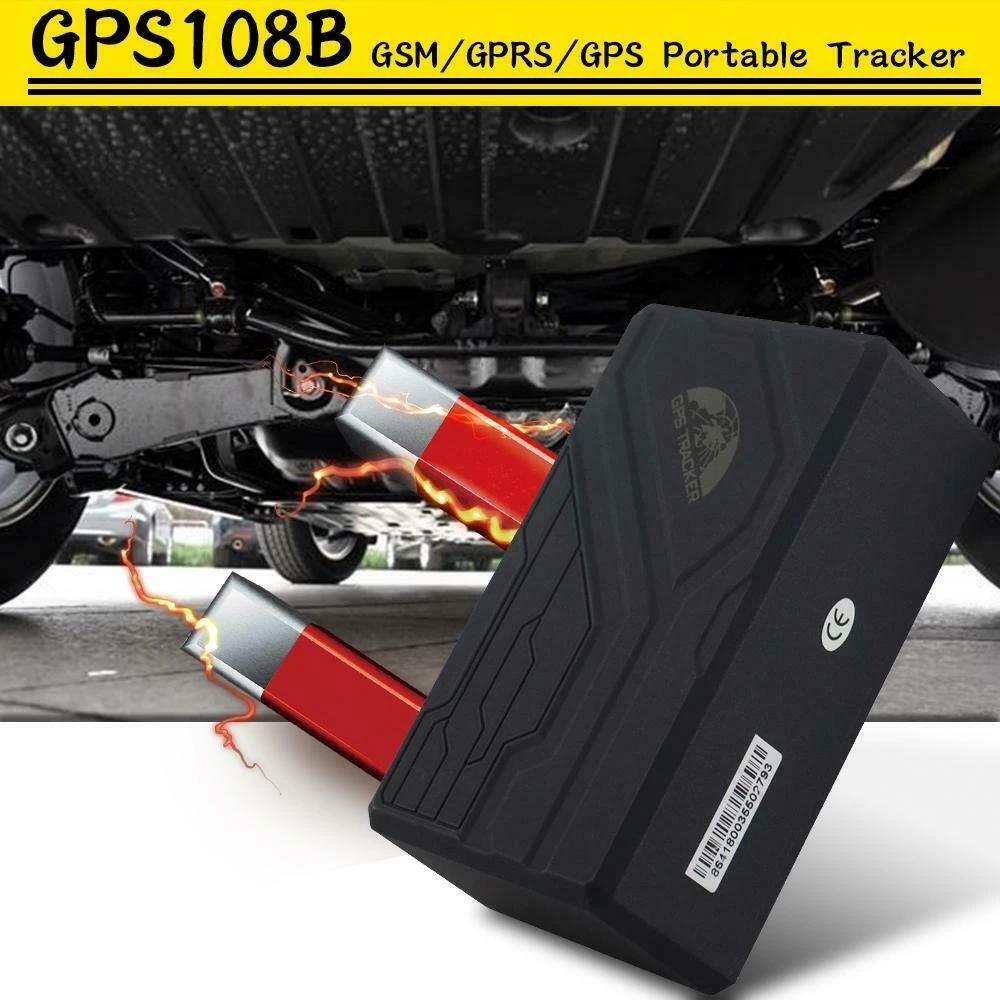 TK108B long battery GPS tracker for car with SOS alarm and magnetic base
