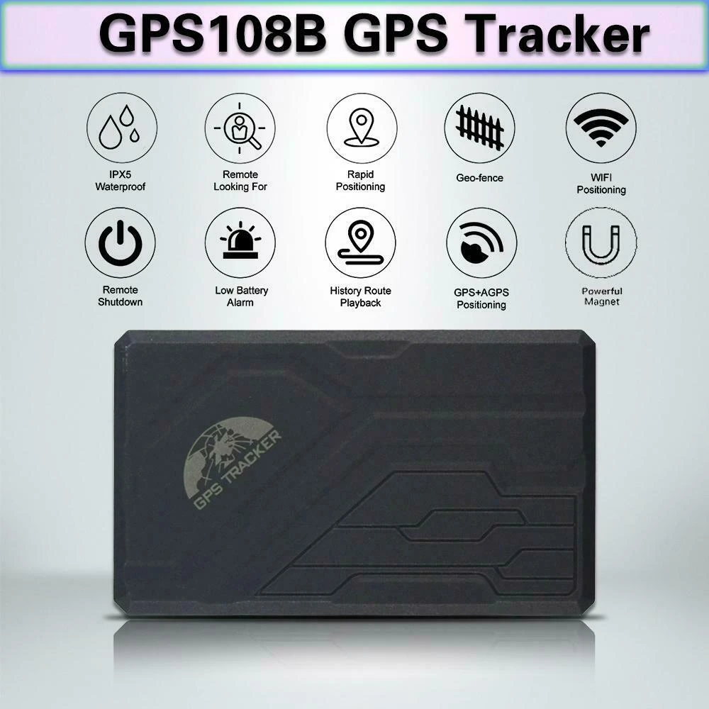 TK108B long battery GPS tracker for car with SOS alarm and magnetic base