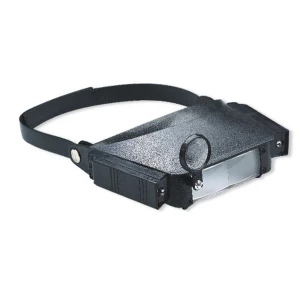 Headband magnifier with light and adjustable magnification