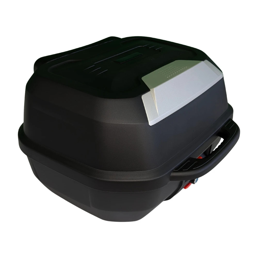 47L Motorcycle Top Box Helmet Case - Universal Removable Top Box with Lock and Backrest