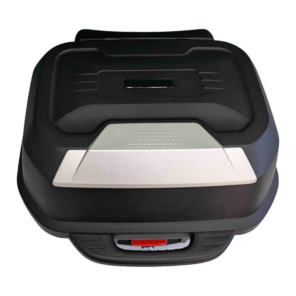 47L Motorcycle Top Box Helmet Case - Universal Removable Top Box with Lock and Backrest