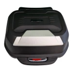 47L Motorcycle Top Box Helmet Case - Universal Removable Top Box with Lock and Backrest
