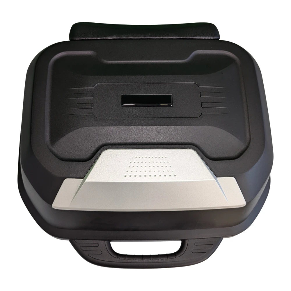 47L Motorcycle Top Box Helmet Case - Universal Removable Top Box with Lock and Backrest