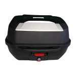 47L Motorcycle Top Box Helmet Case - Universal Removable Top Box with Lock and Backrest