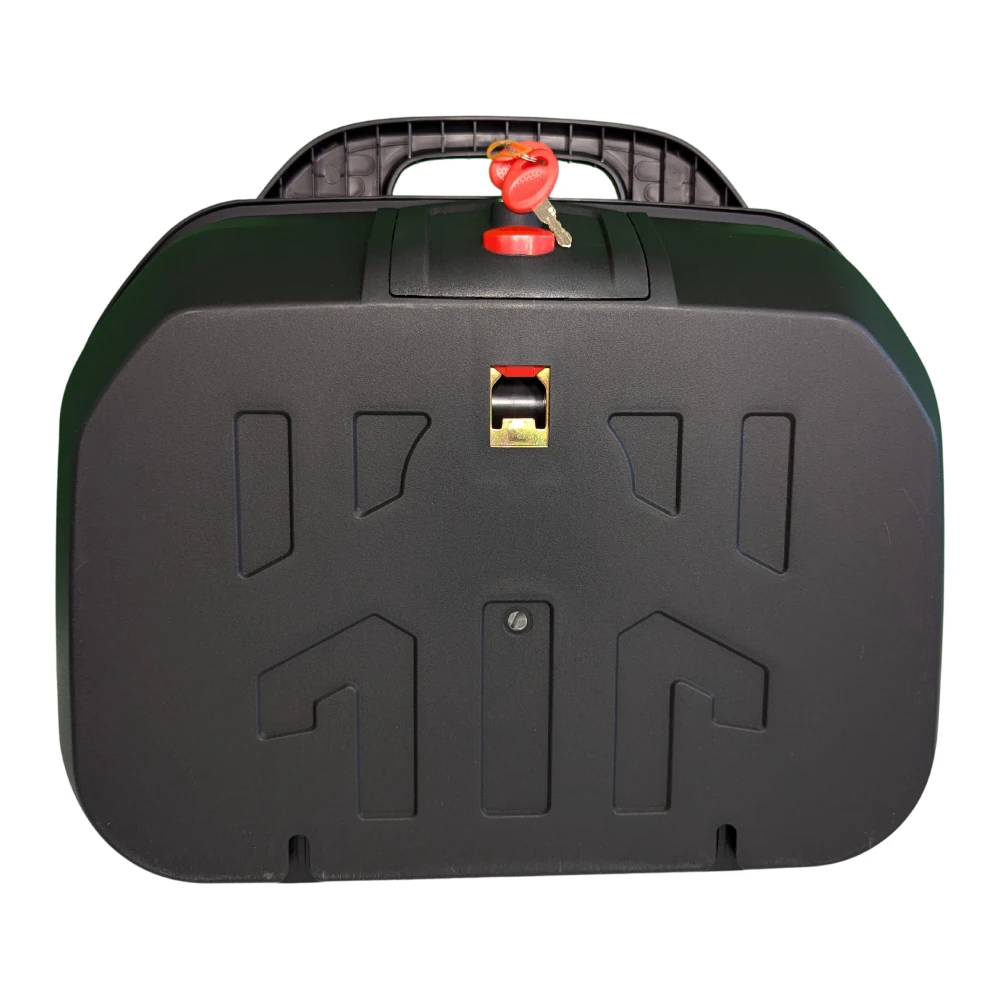 47L Motorcycle Top Box Helmet Case - Universal Removable Top Box with Lock and Backrest