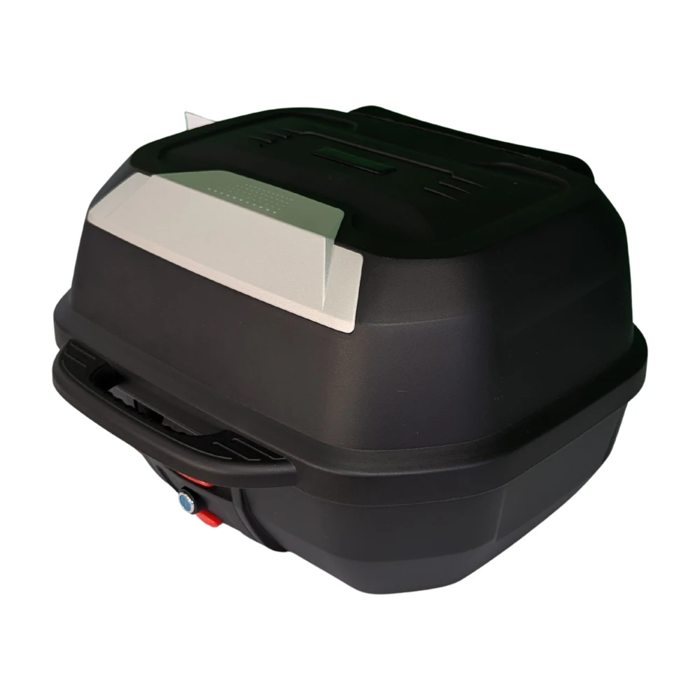 47L Motorcycle Top Box Helmet Case - Universal Removable Top Box with Lock and Backrest