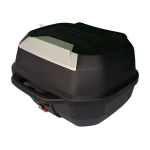 47L Motorcycle Top Box Helmet Case - Universal Removable Top Box with Lock and Backrest