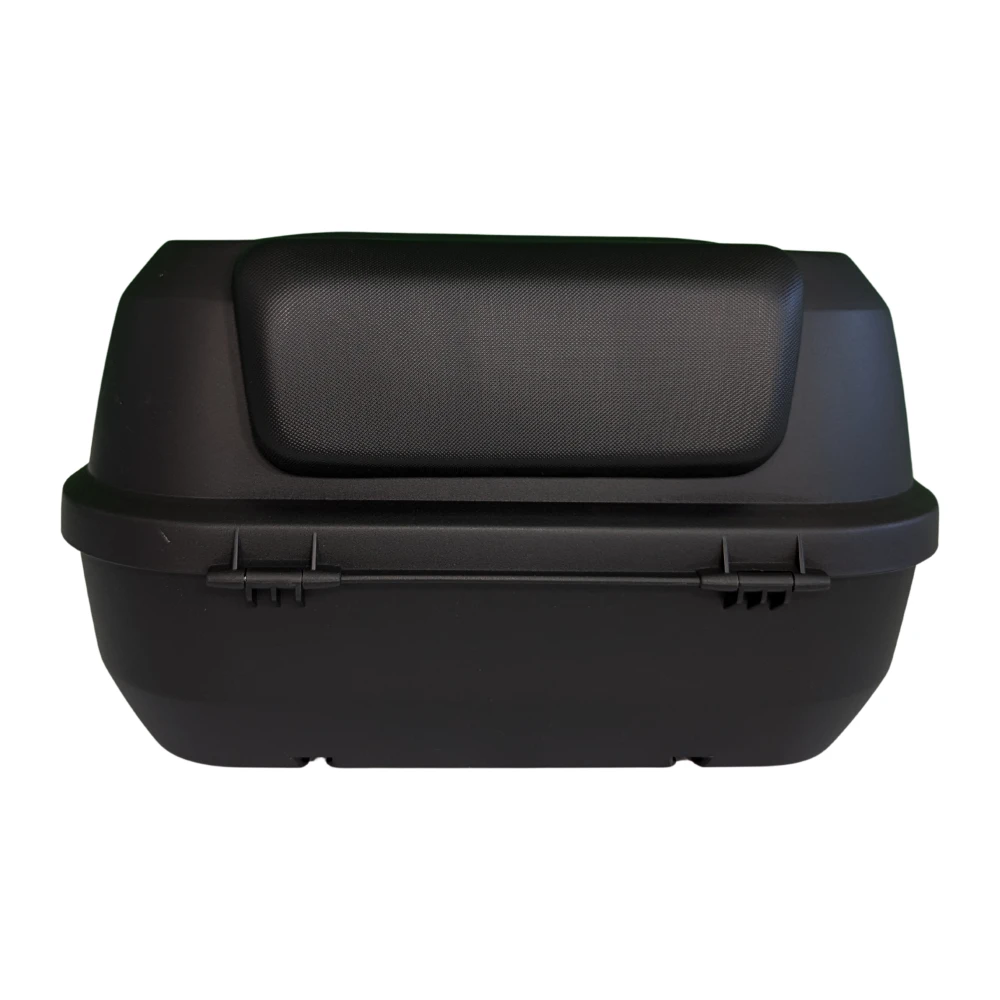 47L Motorcycle Top Box Helmet Case - Universal Removable Top Box with Lock and Backrest