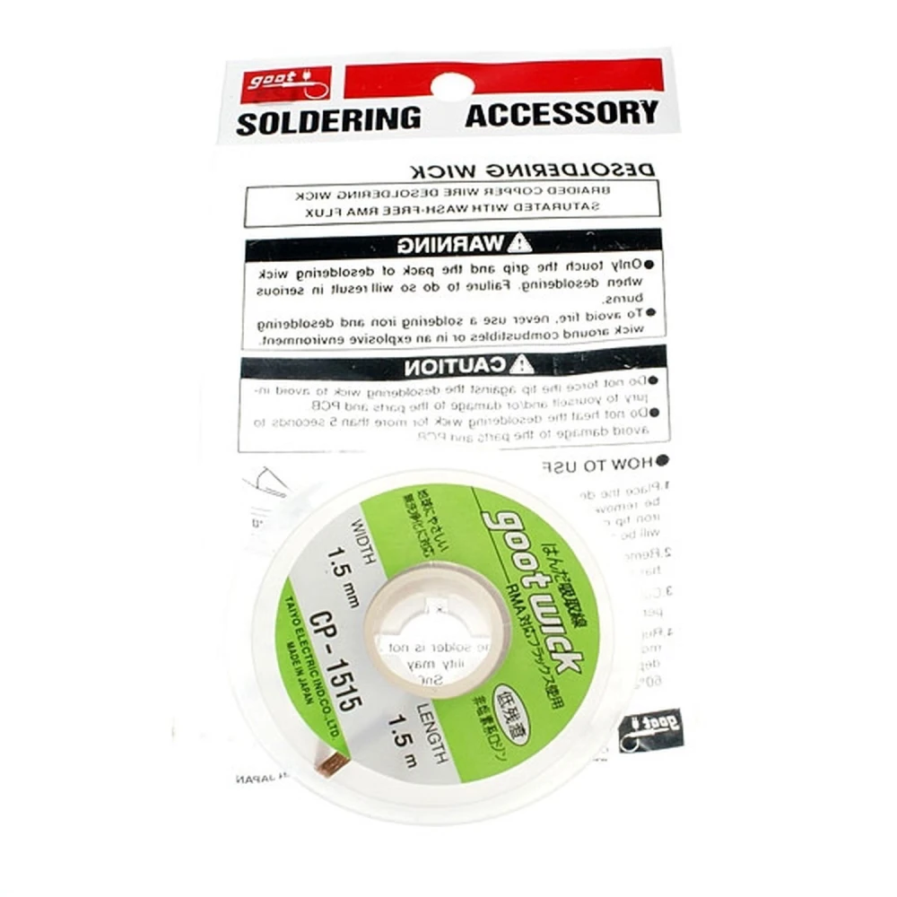 GOOT CP-1515 1.5 mm x 1.5 metres desoldering wick