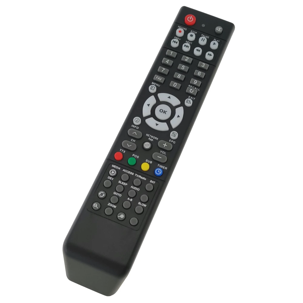 Vista frontal del mando a distancia compatible Openbox V8 Combo