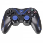 Controlador inalámbrico negro azul para PS3 con tecnología Sixaxis y vibración
