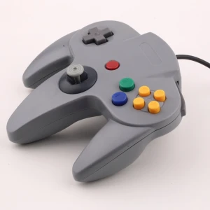 Nintendo 64 compatible controller with original connector and black cable