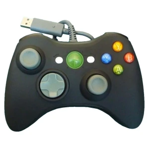 Black compatible Xbox 360 wired controller for maximum comfort and control