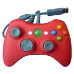 Red wired Xbox 360 compatible controller for maximum comfort and control