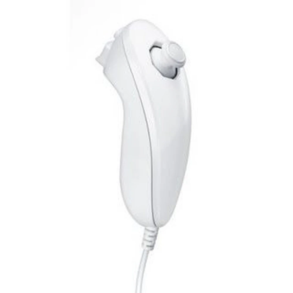 White Compatible Wii Nunchuck Controller for Precise, Comfortable Control