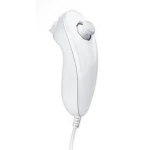 White Compatible Wii Nunchuck Controller for Precise, Comfortable Control
