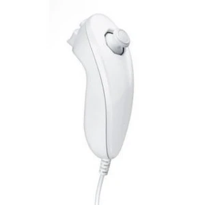 White Compatible Wii Nunchuck Controller for Precise, Comfortable Control