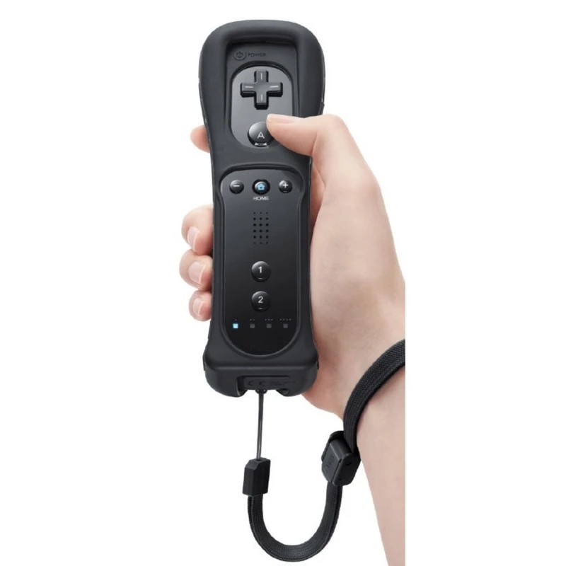 Black Compatible Wii Remote with Built-in Wii Motion Plus