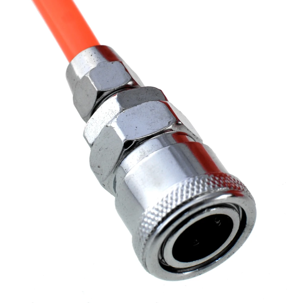 Manguera espiral aire comprimido TSX TOOL en uso con compresor