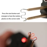 Pistola soldadura plástico automóvil con protector antiquemaduras